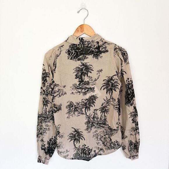 Leon & Harper Women’s Cher Juy Shirt Petale Claudine Collar Organic Cotton Blous - Picture 3 of 12